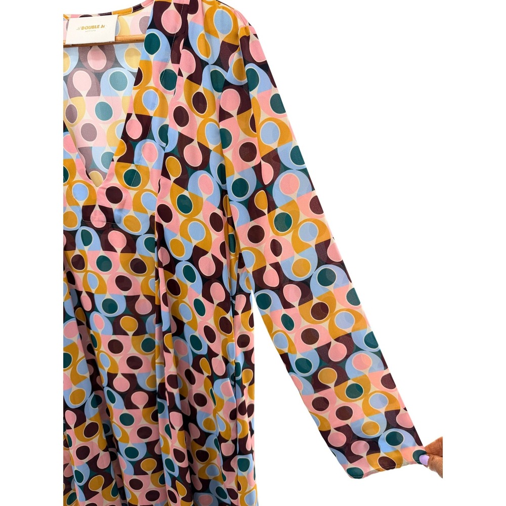 La DoubleJ V Trapezio Dress Gumball Retro Print Maxi XL Edition 25 Italy Mod‎ - Picture 6 of 12